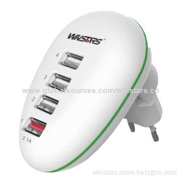Foldable USB Charging Station, Up to 2.1A/10.5W Maximum Charging